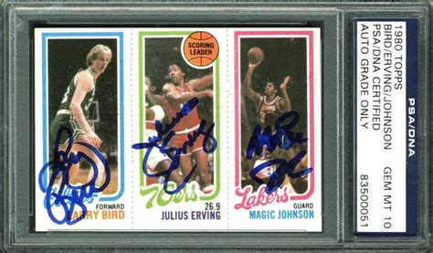Check spelling or type a new query. Lot Detail - 1980-81 Topps Multi-Signed Magic Johnson, Larry Bird & Julius Erving Card - Magic ...