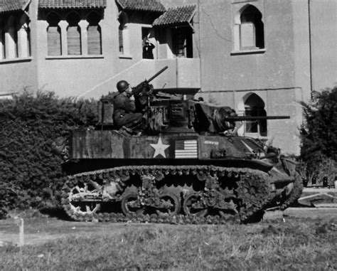 A 70th Tank Battalion M5 At The Casablanca Airport November 1942 The