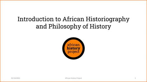 Introduction To African Historiography And Philosophy Of Historypdf