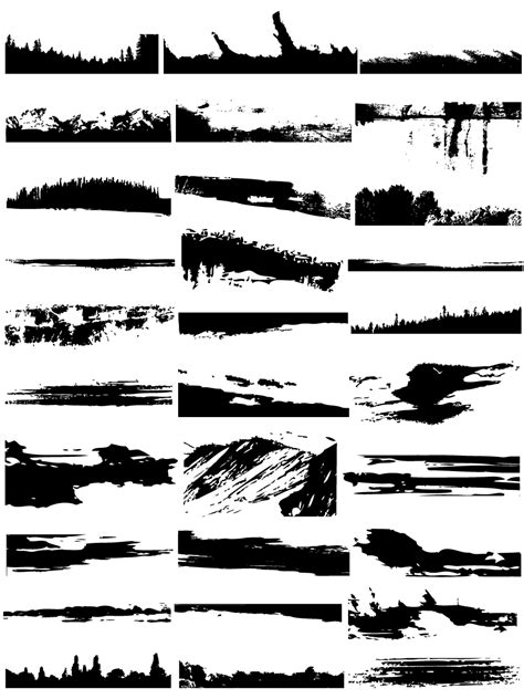 Grunge Edges Vector And Photoshop Brush Pack 01
