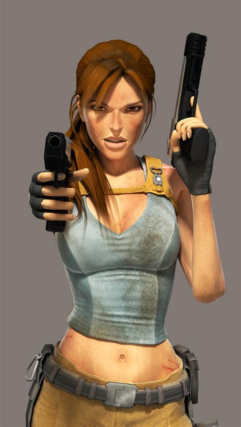 Lara Croft Gun Pose Dirty By Simplyshawn On Deviantart