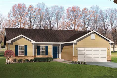 Modern rectangular house plans homes floor. Simple Ranch with Vaulted Family Room - 22000SL ...