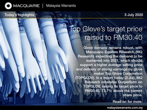 These top touchscreen gloves will work with any iphone or android device. Top Glove's target price raised to... - Malaysia Warrants ...