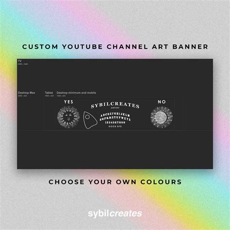 Custom YouTube Channel Art Banner Ouija Board Branding | Etsy | Channel art, Youtube channel art 