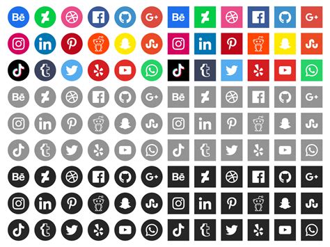 Kostenlose Social Media Icons 95039 Vektor Kunst Bei Vecteezy