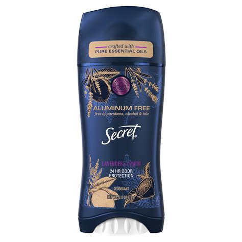 Secret Aluminum Free Deodorant For Women With Essential Oils Lavender