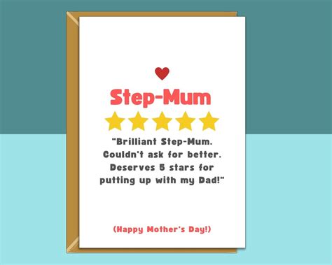 Funny Stepmum Mothers Day Card Ideal Greetings Card For Etsy