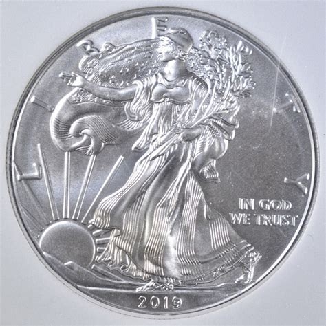 2019 American Silver Eagle Whsg Perfect Gem Bu