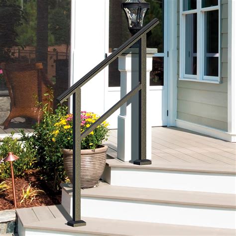 15 customer railing examples for concrete steps simplified. VersaRail Ready-to-Assemble Aluminum Stair Rail Kit ...
