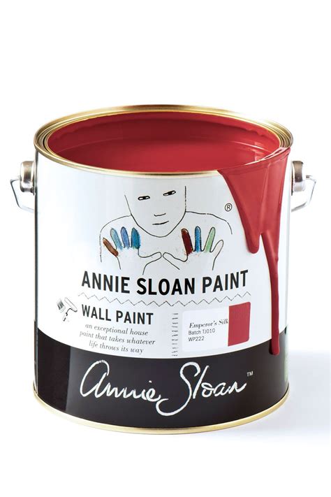 Annie Sloan Wall Paint Tin In Emperors Silk A Bright Pure Red Wall
