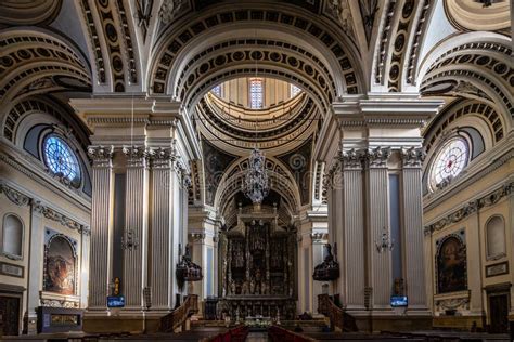 Interior Shot Of The Cathedral Of Our Lady Of The Pillar In Zaragoza