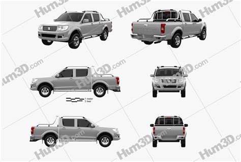 Peugeot Pick Up 4×4 2020 Blueprint Template 3dmodels