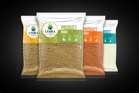 Uthra Spice Pouches Food Packaging Design Packaging Design Spices