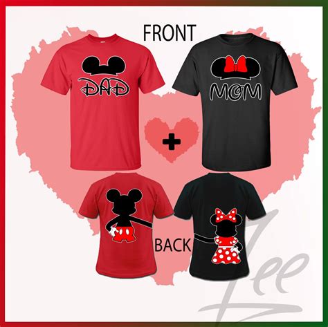Couple Tshirt Mom and Dad disney shirtsMix and match by AMYnZEE, $29.99 ...