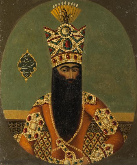 bonhams fath ali shah qajar reg 1797 1834 seated at a balcony window qajar persia late