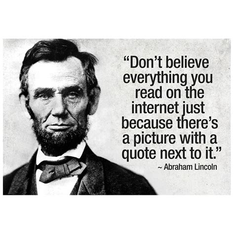 Abraham Lincoln Internet Quote Poster Drunkmall