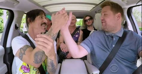 Red Hot Chili Peppers And James Corden STRIP And Wrestle During Amazing