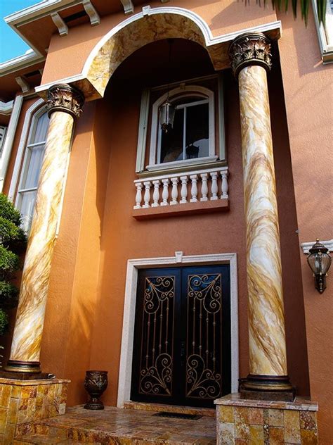 Columns Decorative Finishes Hand Painted Columns Faux Marble Finish