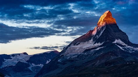 Mountain Peak Zermatt Switzerland Picture Photo Desktop Wallpaper