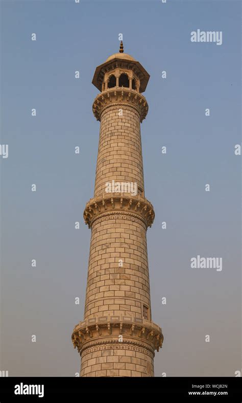 Detail Of The Intricate Minarets At The Taj Mahal Agra Uttar Pradesh