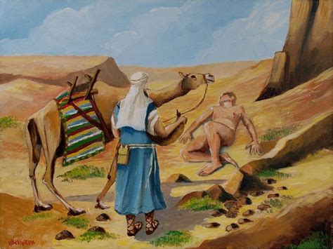 The Good Samaritan Painting By Jean Pierre Bergoeing Pixels