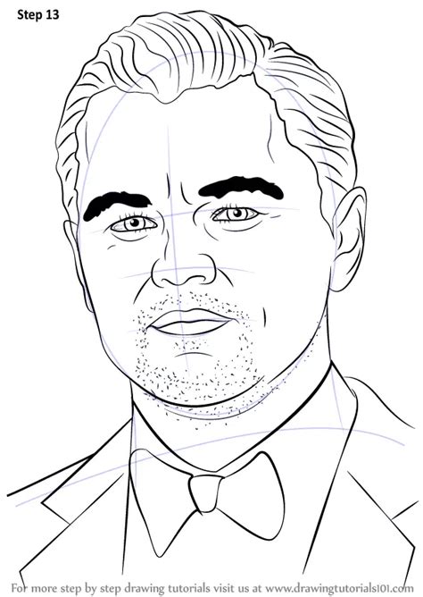 Learn How To Draw Leonardo DiCaprio Celebrities Step By Step Drawing Tutorials