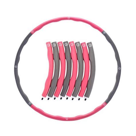 Pink Foam Hula Hoop 8 Section Splicing Detachable Exercise Fitness Hoop
