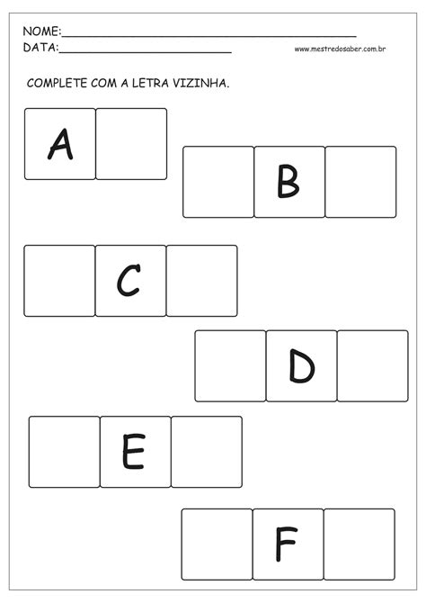 Atividades Do Alfabeto Educação Infantil Para Imprimir 7c1