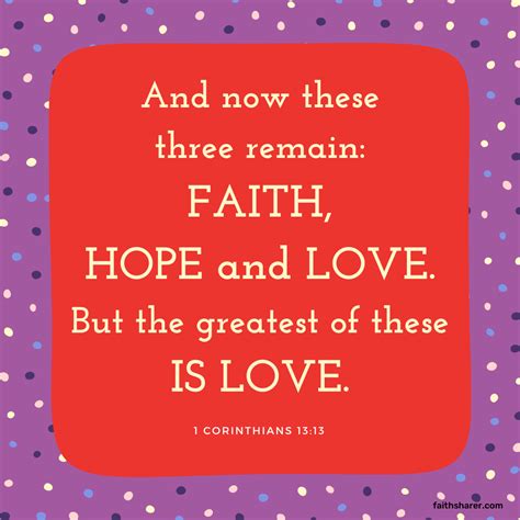 1 Corinthians 1313 These Three Remain Faith Hope And Love But The
