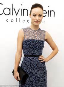 Olivia Wilde Wears Blue Netted Cocktail Dress With Massive Engagement
