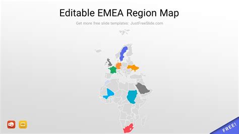 Editable Emea Region Map Just Free Slide