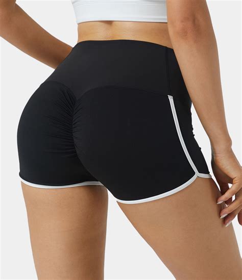 Womens High Waisted Crossover Butt Lifting Shorts Halara