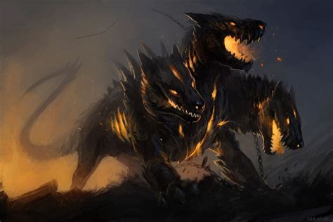 Hellhound By Allagar Fantasy Creatures Art Dark Creatures Fantasy