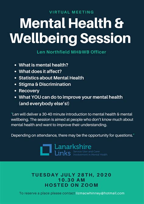 Virtual Mental Health And Wellbeing Session