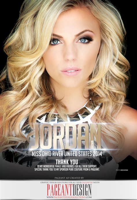 pageant ad designed for jordan brown for the miss ohio us program book delegates get in touch