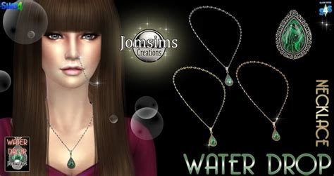 Water Drop Necklace At Jomsims Creations Sims 4 Updates