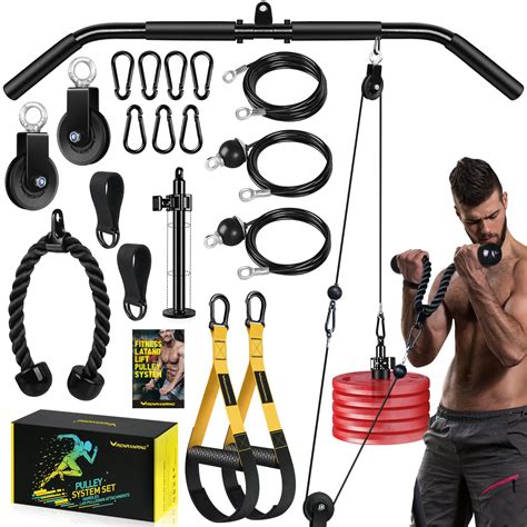 Fitness Lat And Lift Pulley System Gym Upgraded Lat Pull Down Cable