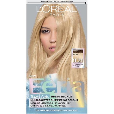 Loreal Paris Feria Multi Faceted Shimmering Permanent Hair Color 1121 Bad To The Blonde