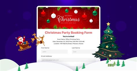 Christmas Party Booking Form For Your Upcoming Event Fluent Forms