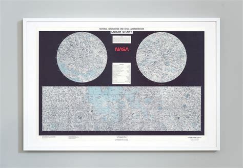 Moon Map Print Nasa Lunar Chart Moon Map Map Of Lunar Etsy Moon Map