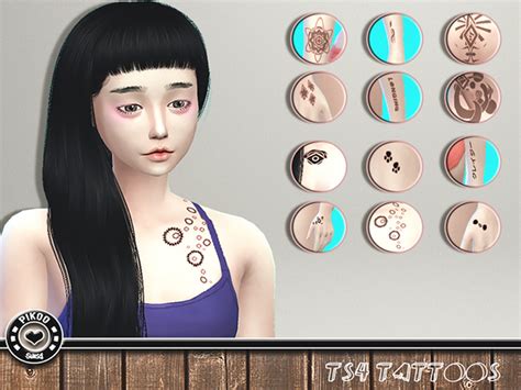 Tattoos 01 By Pikoo At Tsr Sims 4 Updates
