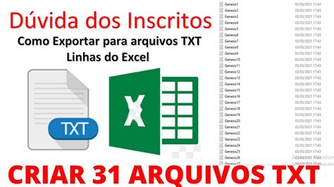 Macro Para Exportar V Rios Arquivos Txt Para O Excel Como Exportar Dados Do Excel Para Txt