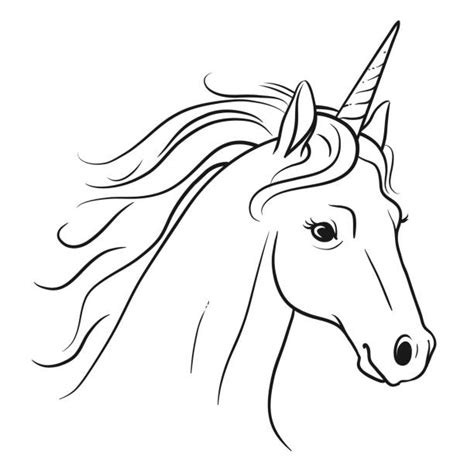 Best Unicorn Line Drawing Illustrations Royalty Free Vector Graphics