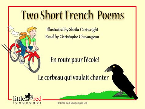 Two Short French Poems Little Red Languages