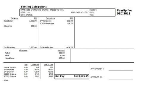 Create and print payslips for your employees. payslip sample singapore - Excel Templates - Excel Templates