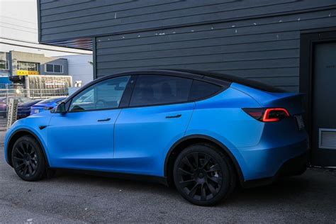 Tesla Model Y Matte Blue Wrap Artofit