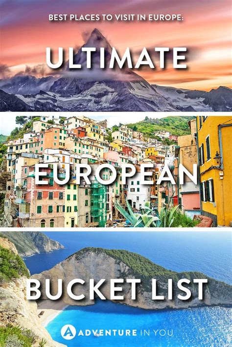 Best Places To Visit In Europe Ultimate European Bucket List Europe