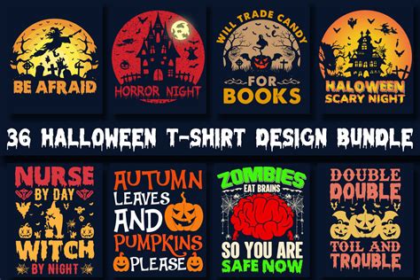 Halloween T Shirt Design Bundle V1 Masterbundles