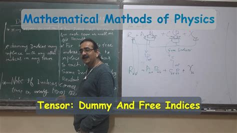 Mathematical Methodstensor 1 Dummy And Free Indices Youtube