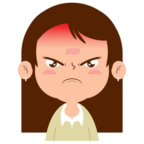 Free Girl Angry Face Cartoon Cute 14428862 Png With Transparent Background